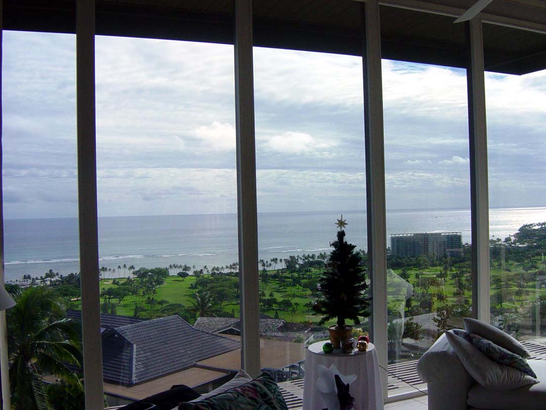 Waialae Iki residence interior window film with Vista-28 CDF