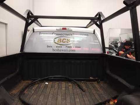 Perforated Vinyl Logo